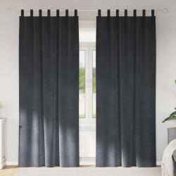vidaXL Perdele opace 2 pcs Gri deschis 140 x 225 cm Catifea GartenMobel Dekor (4107265)