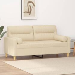 vidaXL Canapea cu 2 locuri cu pernute, crem, 140 cm, textil GartenMobel Dekor (3200823) Canapea
