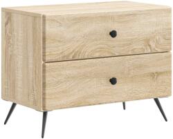 vidaXL Noptiera cu 2 sertare, stejar Sonoma, 62 x 34, 5 x 47, 5 cm (895467)