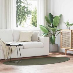 vidaXL Covor oval verde padure 100x200 cm, antiderapant, poliester, Huarte (4103692) Covor
