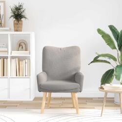 vidaXL fotoliu Gri deschis 63 x 67 x 94 cm Tesatura de Oaie si Plywood GartenMobel Dekor (42001789)