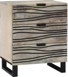 vidaXL Noptiera cu 3 sertare din lemn, 50 x 33 x 62 cm, stil rustic (4017981)