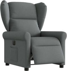 vidaXL Fotoliu rabatabil electric, gri închis, material textil GartenMobel Dekor (3303355)