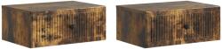 vidaXL Set 2 noptiere suspendate, stejar fumuriu, 49 x 34, 5 x 20 cm (897946)