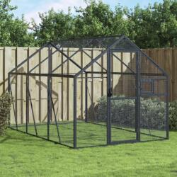vidaXL Voliera de pasari, antracit, 1, 79x3x1, 85 m, aluminiu GartenMobel Dekor (3155802)