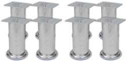 vidaXL Picioare de canapea rotunde, 8 buc. , 120 mm, crom GartenMobel Dekor (3051484)