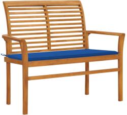 vidaXL Banca gradina, perna albastru regal, 112 cm, lemn masiv tec GartenMobel Dekor (3062659)