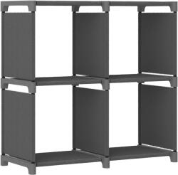 vidaXL Raft expunere, 4 cuburi, gri, 69x30x72, 5 cm, material textil GartenMobel Dekor (322600) Biblioteca