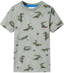 vidaXL Tricou pentru copii, kaki deschis melanj, 116 GartenMobel Dekor (12101)