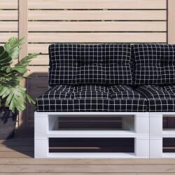 vidaXL Perne de paleti, 2 buc. , negru carouri, textil GartenMobel Dekor (360705)