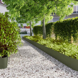vidaXL Borduri de gazon 10 buc Verde olive Otel laminat la rece GartenMobel Dekor (860169)