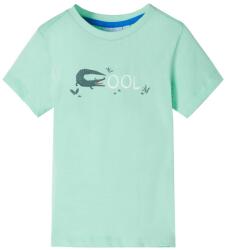 vidaXL Tricou pentru copii cu maneci scurte verde deschis 128 GartenMobel Dekor (12092)