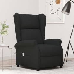 vidaXL Fotoliu rabatabil cu spatar aripi, negru, textil GartenMobel Dekor (3098321)