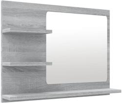 vidaXL Oglinda de baie, gri sonoma, 60x10, 5x45 cm, lemn compozit GartenMobel Dekor (815661)