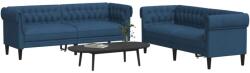 vidaXL Set canapele, 2 piese, albastru, material textil GartenMobel Dekor (3209206) Canapea