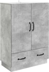 vidaXL Bufet cu sertar Gri Beton 66 x 34, 5 x 92 cm Lemn prelucrat GartenMobel Dekor (895358) Comoda