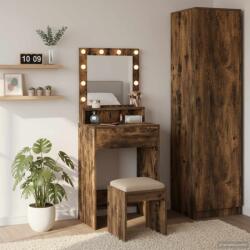 vidaXL Masa de Machiaj Stejar fumuriu 50 x 41 x 135 cm Lemn compozit GartenMobel Dekor (865122)