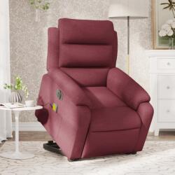 vidaXL Fotoliu de masaj electric rabatabil cu ridicare rosu vin textil GartenMobel Dekor (3205019)