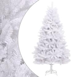 vidaXL Brad de Craciun artificial cu suport si balamale, alb, 180 cm GartenMobel Dekor (357786)