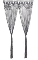 vidaXL Perdea macrame, antracit, 140 x 240 cm, bumbac GartenMobel Dekor (323995)