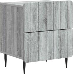 vidaXL Noptiera gri Sonoma cu 2 sertare, lemn prelucrat, 43 x 34, 5 x 49, 5 cm (894307)