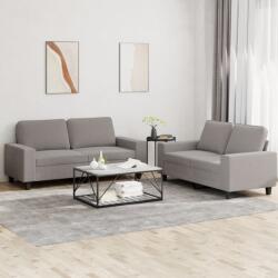 vidaXL Set de canapele, 2 piese, gri taupe, material GartenMobel Dekor (3201889) Canapea