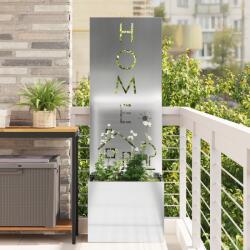 vidaXL Ghiveci de Gradina cu Panou Decorativ Argintiu 50 x 140 cm GartenMobel Dekor (876495)