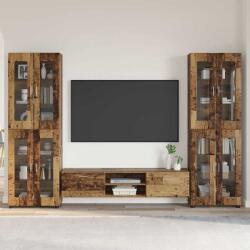 vidaXL Set comoda TV cu sertar FLORIN 3 pcs Lemn vechi Lemn compozit GartenMobel Dekor (3397992)