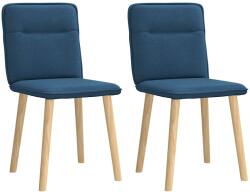 vidaXL Scaune de bucatarie, 2 buc. , albastru, textil GartenMobel Dekor (4101228)