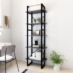 vidaXL Biblioteca cu 5 rafturi, gri, 60x30x175 cm, lemn prelucrat GartenMobel Dekor (3081980) Biblioteca