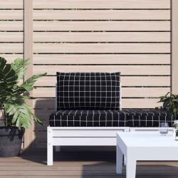 vidaXL Perne pentru paleti, 2 buc, negru, model carouri, textil oxford GartenMobel Dekor (361767)