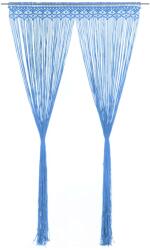 vidaXL Perdea macrame, albastru, 140 x 240 cm, bumbac GartenMobel Dekor (323987)