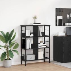 vidaXL Raft pentru carti Stejar Negru 82 x 32 x 112 cm Lemn compozit GartenMobel Dekor (883988) Biblioteca