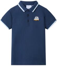 vidaXL Tricou polo pentru copii, albastru închis, 116 GartenMobel Dekor (12051)
