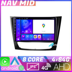 Edotec Navigatie Mercedes W211 W219 Android 12, 4GB+64GB, CarPlay, ecran 720P (NAV2-9-4+64|K-090)