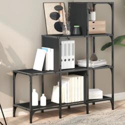 vidaXL Biblioteca, negru, 92x30x102 cm, lemn prelucrat si metal GartenMobel Dekor (845436) Biblioteca