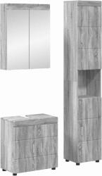 vidaXL Set de mobilier pentru baie TULUM 3 pcs Gri Sonoma GartenMobel Dekor (3398040)