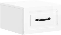 vidaXL Noptiera suspendata alb foarte lucios, 34, 5x33x20 cm, cu sertar (899283)