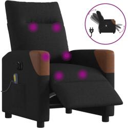 vidaXL Fotoliu electric de masaj rabatabil, negru, textil GartenMobel Dekor (3324000)