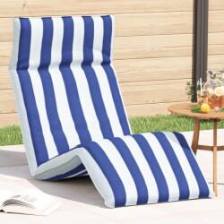 vidaXL Sezlong pliabil, albastru si alb, 175x54x8, 5 cm tesatura Oxford GartenMobel Dekor (4019761)