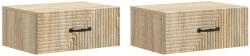 vidaXL Set 2 noptiere suspendate din lemn, stejar Sonoma, 49 x 34, 5 x 20 cm (898620)