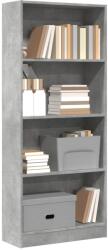 vidaXL Biblioteca, gri beton, 60x24x143 cm, lemn prelucrat GartenMobel Dekor (857815) Biblioteca