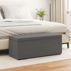 vidaXL Taburet Gri Piele ecologica si lemn stratificat GartenMobel Dekor (876800)