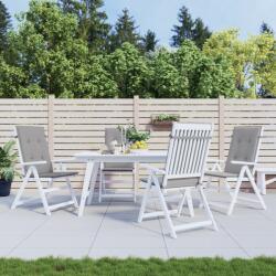 vidaXL Perne scaun cu spatar înalt, 4 buc. , gri, 120x50x3 cm, textil GartenMobel Dekor (43180)