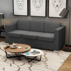 vidaXL Canapea pentru 3 persoane Gri închis GartenMobel Dekor (243584) Canapea