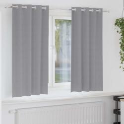 vidaXL Perdele Opaque cu Inel 2 pcs Gri deschis 175 x 140 cm Poliester GartenMobel Dekor (4107344)