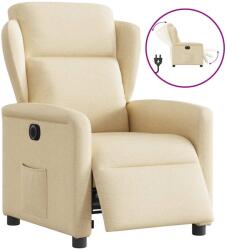 vidaXL Fotoliu rabatabil electric, crem, material textil GartenMobel Dekor (3303122)