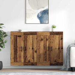 vidaXL Cabinet suspendat Pe perete 2 pcs Lemn vechi 69, 5 x 34 x 90 cm GartenMobel Dekor (3415563) Comoda