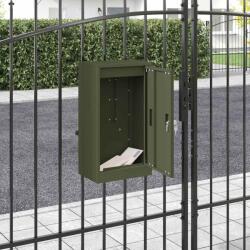 vidaXL cutie postala Olivengrønn 30 x 23 x 55 cm Otel GartenMobel Dekor (874950)