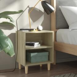 vidaXL Noptiere picioare lemn masiv 2 buc. , stejar sonoma, 40x30x50 cm GartenMobel Dekor (805786)